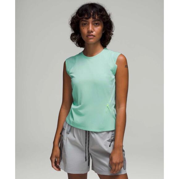 Lululemon Cap Sleeve Wild Mint Green Hiking Tank Top - Picture 1 of 8